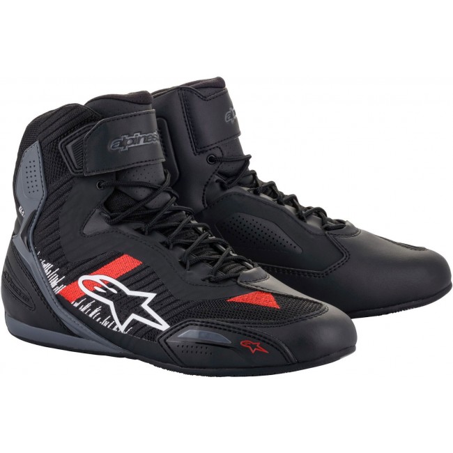 Basket Alpinestars Faster-3 Rideknit noir-gris rouge