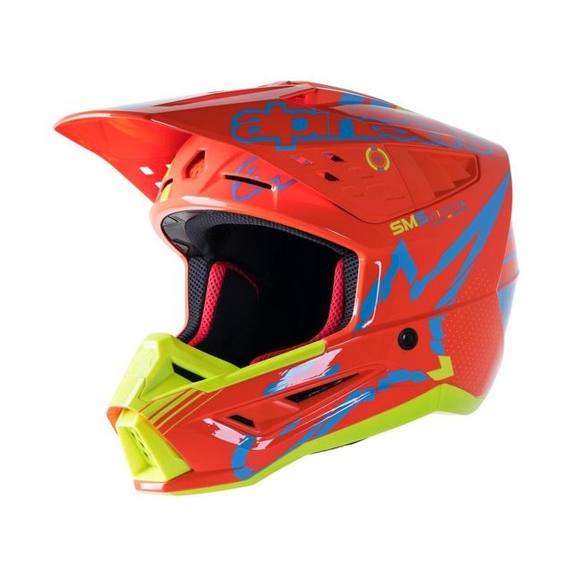 Casque cross Alpinestars S-M5 action orange fluo