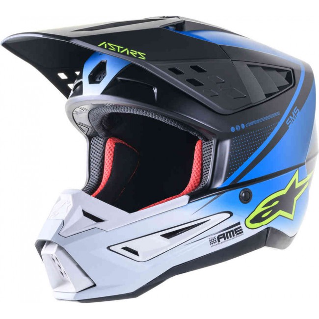 Casque cross Alpinestars S-M5 Rayon bleu/ blanc et noir