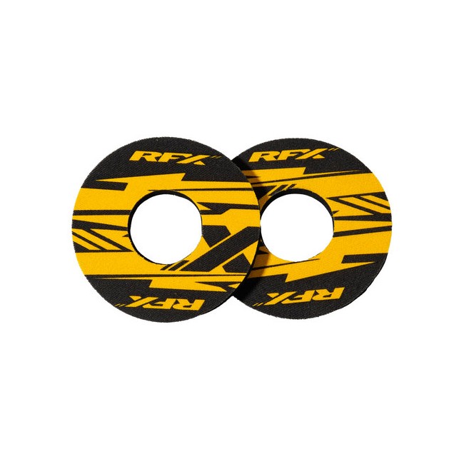 Paire de donuts de poignée jaune RFX sport