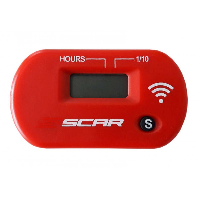 Compteur d'heures SCAR sans-fil avec Velcro rouge