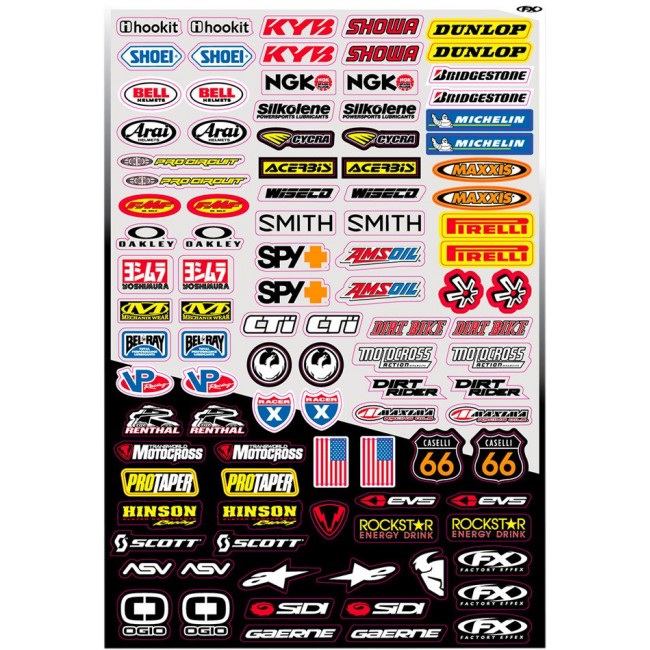 Stickers mini Sponsor BELL NGK ALPINSTARS