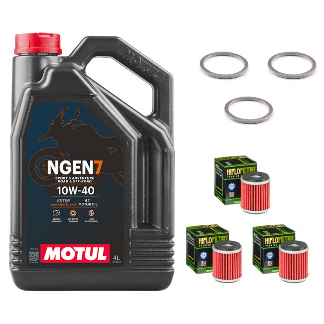 Pack 3 Vidanges Yamaha YZ250F - MOTUL NGEN 7