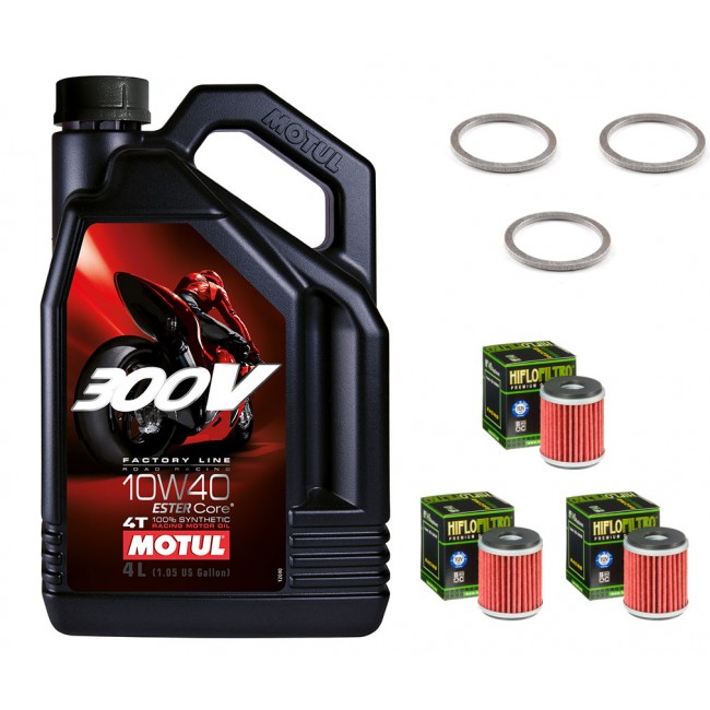 Pack 3 Vidanges Yamaha YZ250F - MOTUL 300V