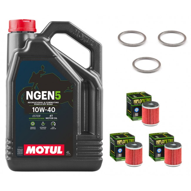 Pack 3 Vidanges Yamaha WR450F - MOTUL NGEN 5