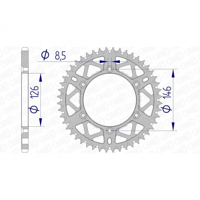 Couronne 15203 - 520 AFAM Alu Noir - 48