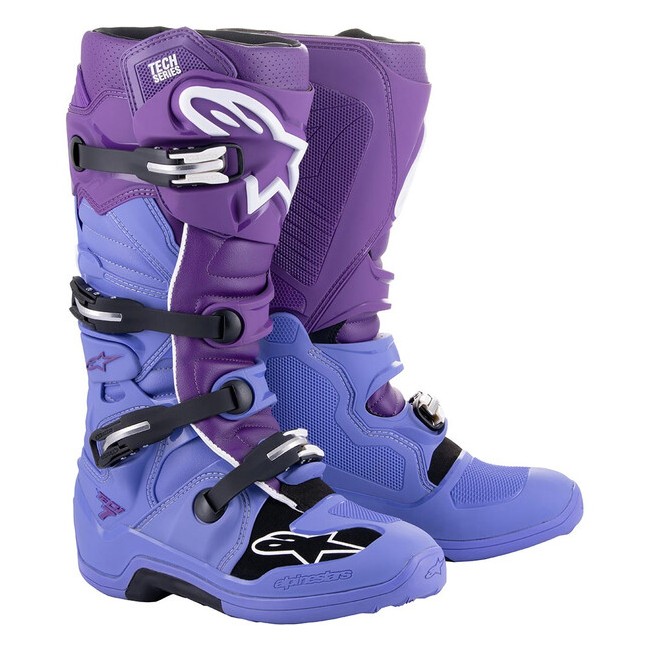 BOTTES TECH 7 ALPINESTARS VIOLET/ BLANC