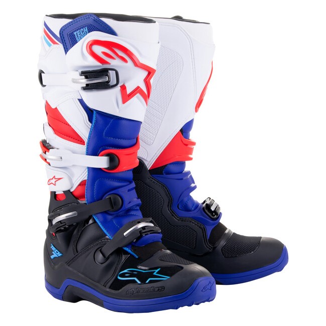 BOTTES TECH 7 ALPINESTARS BLANC / NOIR / BLEU /ROUGE