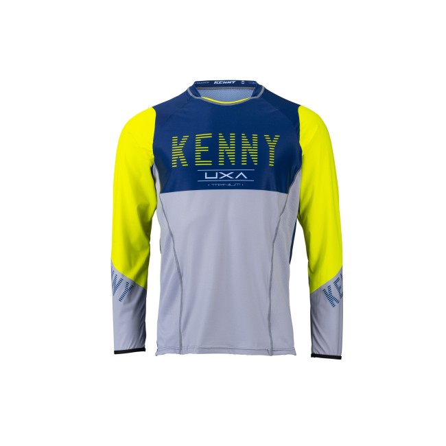 MAILOT KENNY TITANIUM NAVY NEON JAUNE /BLEU ET GRIS