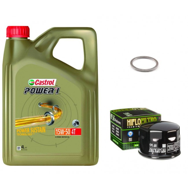 Pack Vidange Aprilia Dorsoduro 750 - Castrol Power1 15W50