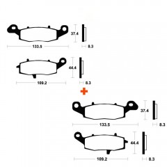 Pack Plaquettes Avant Tecnium Suzuki Gladius 650