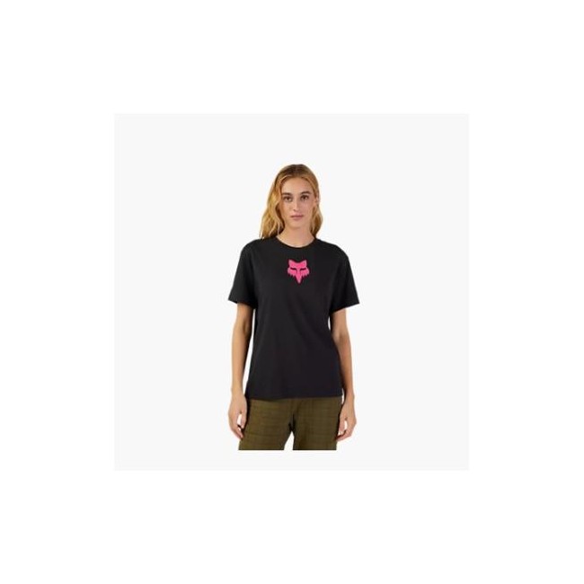 T-Shirt Femme FOX Head Noir|Rose