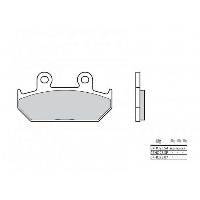 Plaquettes de frein avant BREMBO 07HO23SA