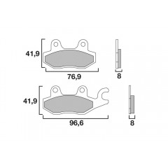 Plaquettes de frein avant Brembo - 07YA22SX