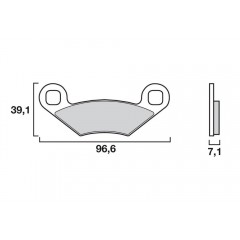 Plaquettes de frein BREMBO métal fritté - 07PO01SX