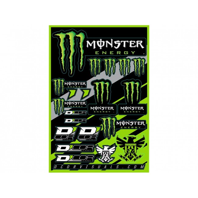 Feuille d'autocollants Monster