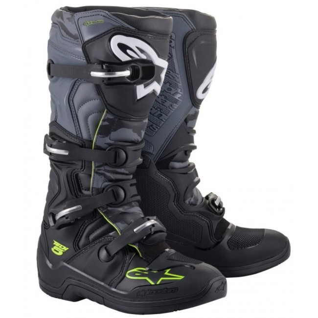 Bottes Alpinestars TECH 5 BLACK COOL GRAY YELLOW FLUO