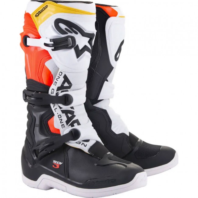 Bottes Alpinestars TECH 3 BLK WH RD FL YEL