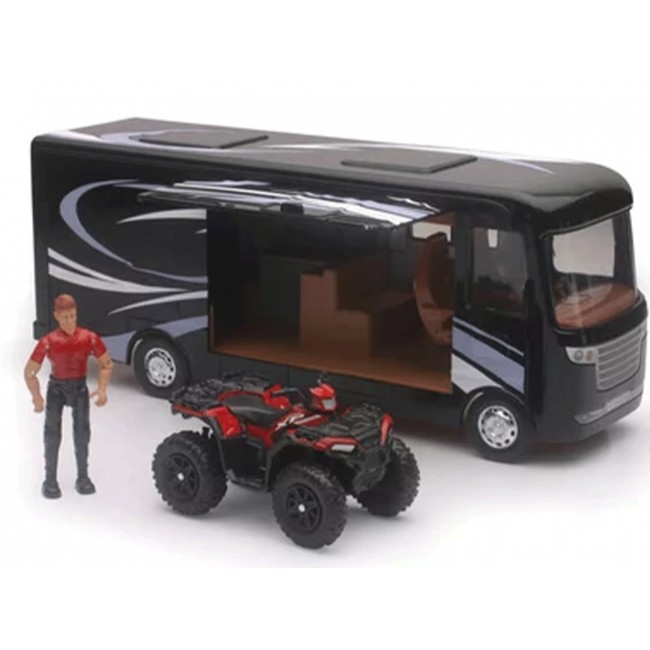 COFFRE AVEC MINI QUAD+CAMPING-CAR+PERSONNE