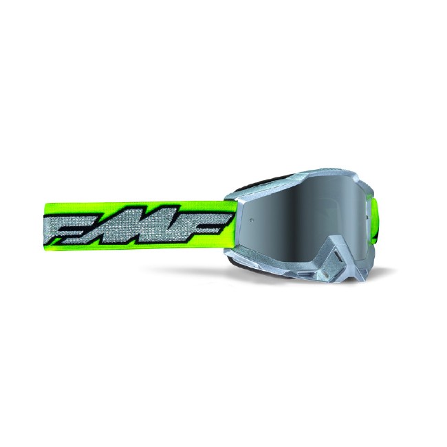 Masque FMF PowerBomb Rocket Silver Lime - Ecran Miroir Silver