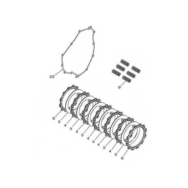 Kit embrayage complet Yamaha MT07